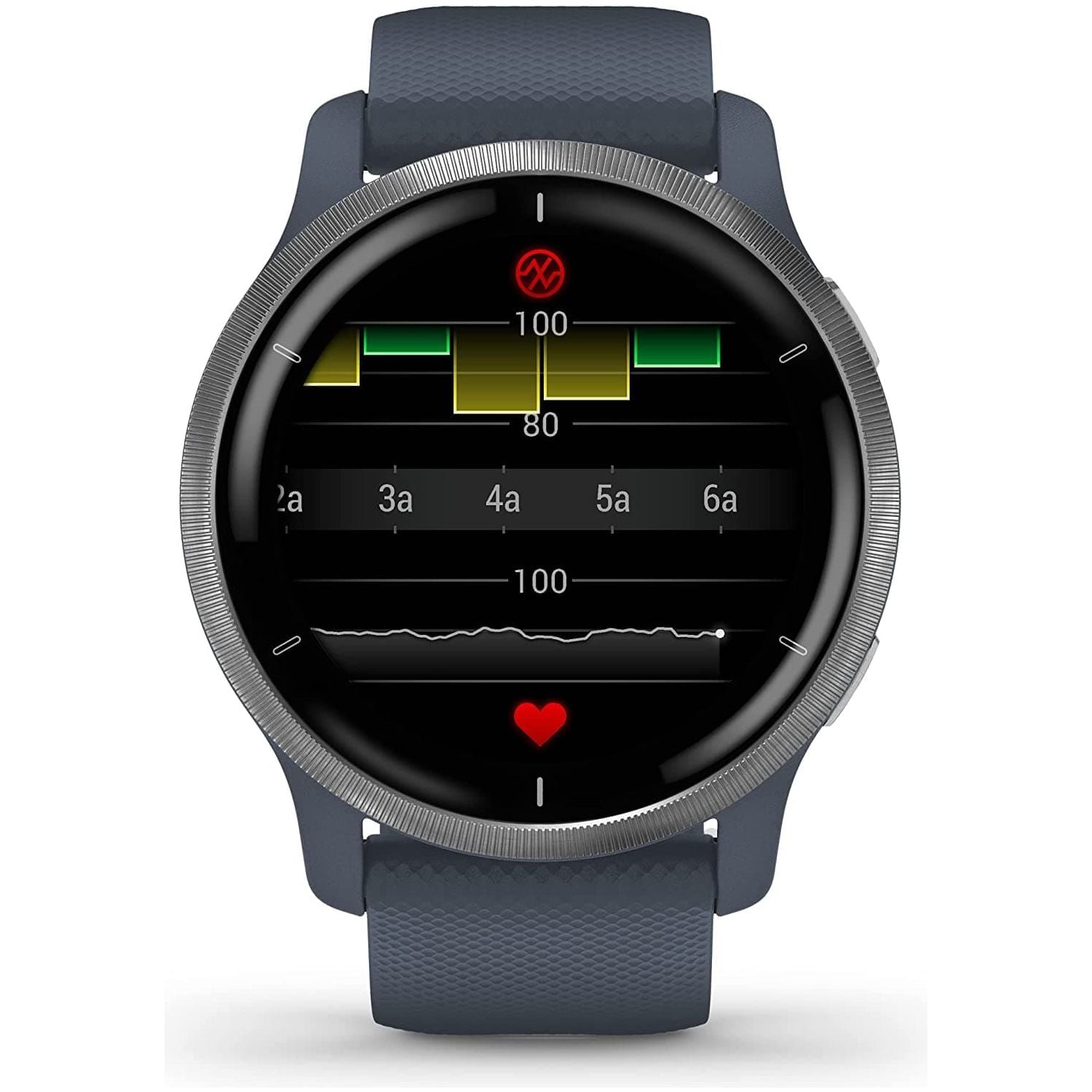 Buy Garmin,Garmin Venu 2 GPS smartwatch with all-day health monitoring, Silver Bezel with Granite Blue Case and Silicone Band - Gadcet.com | UK | London | Scotland | Wales| Ireland | Near Me | Cheap | Pay In 3 |